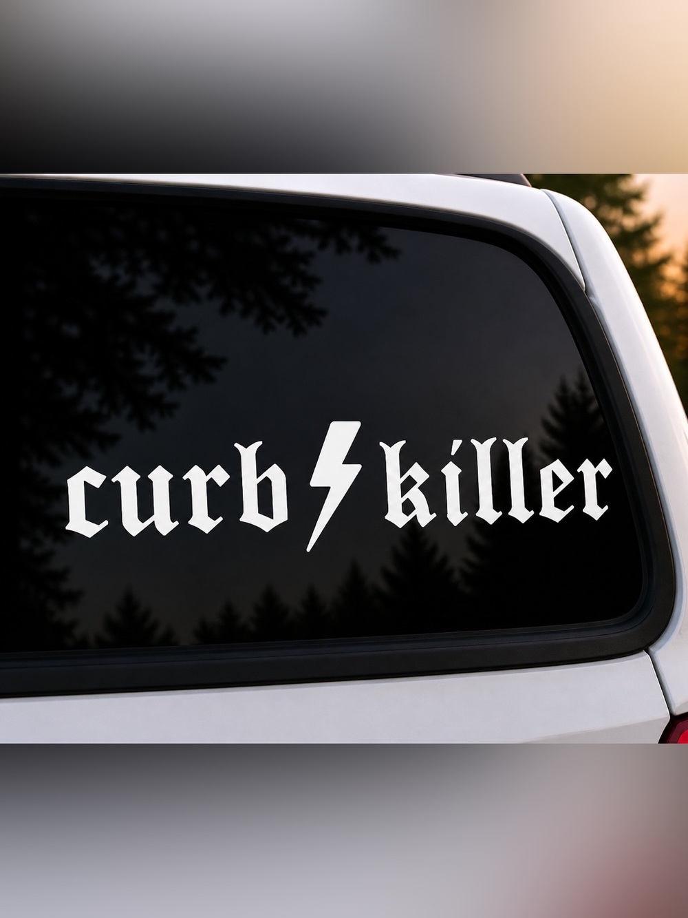 6 inch “curb killer” vinyl car decal